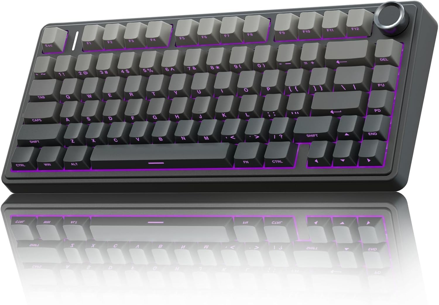 F75 Pro Wireless Mechanical Keyboard,75% Hot Swappable with Knob RGB Backlit