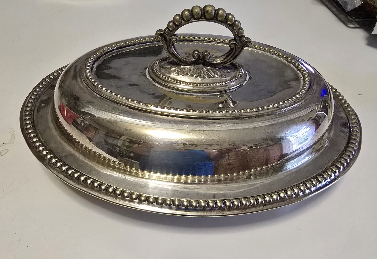 Free Shipping Antique Heinrich Bodemer 800 Silver Serving Dish Chemnitz, Germany