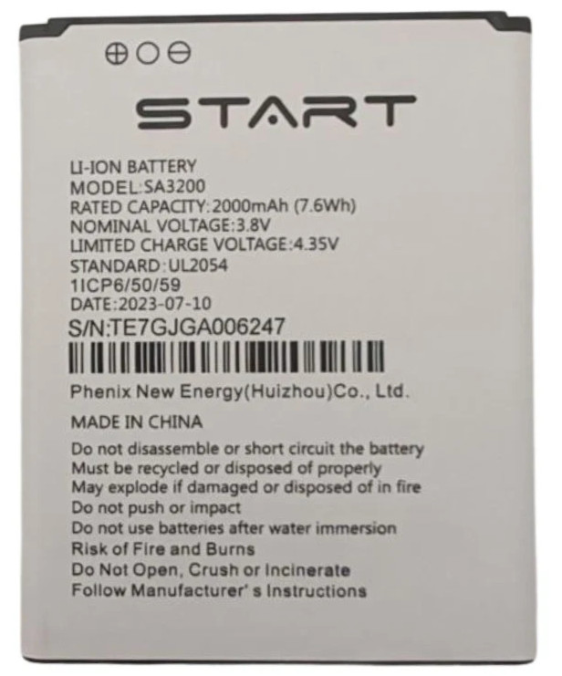 START SA3200 LI-ION OEM Battery For Consumer Cellular IRIS Flip Phone - New