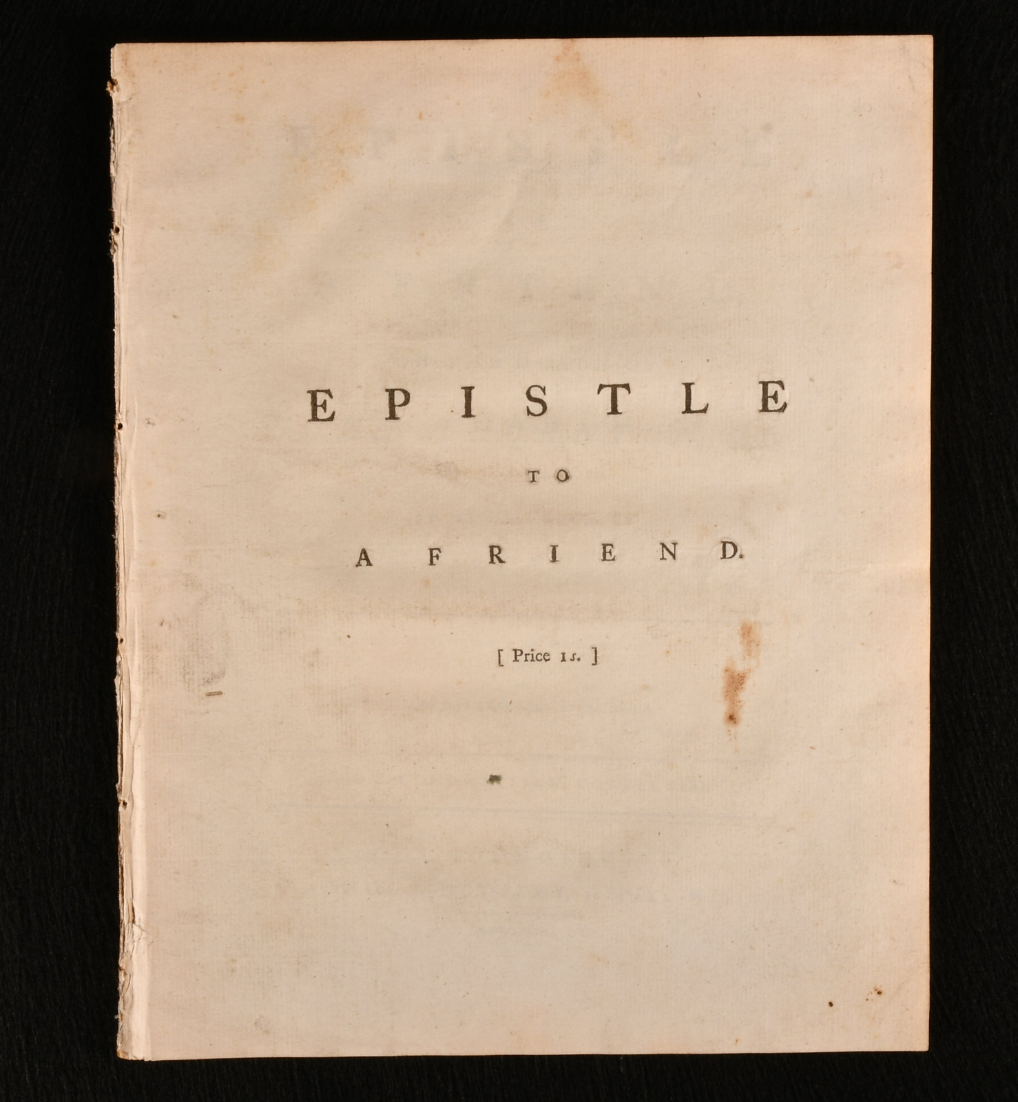 1780 Epistle to a Friend on the Death of John Thornton William Haley 2nd Ed