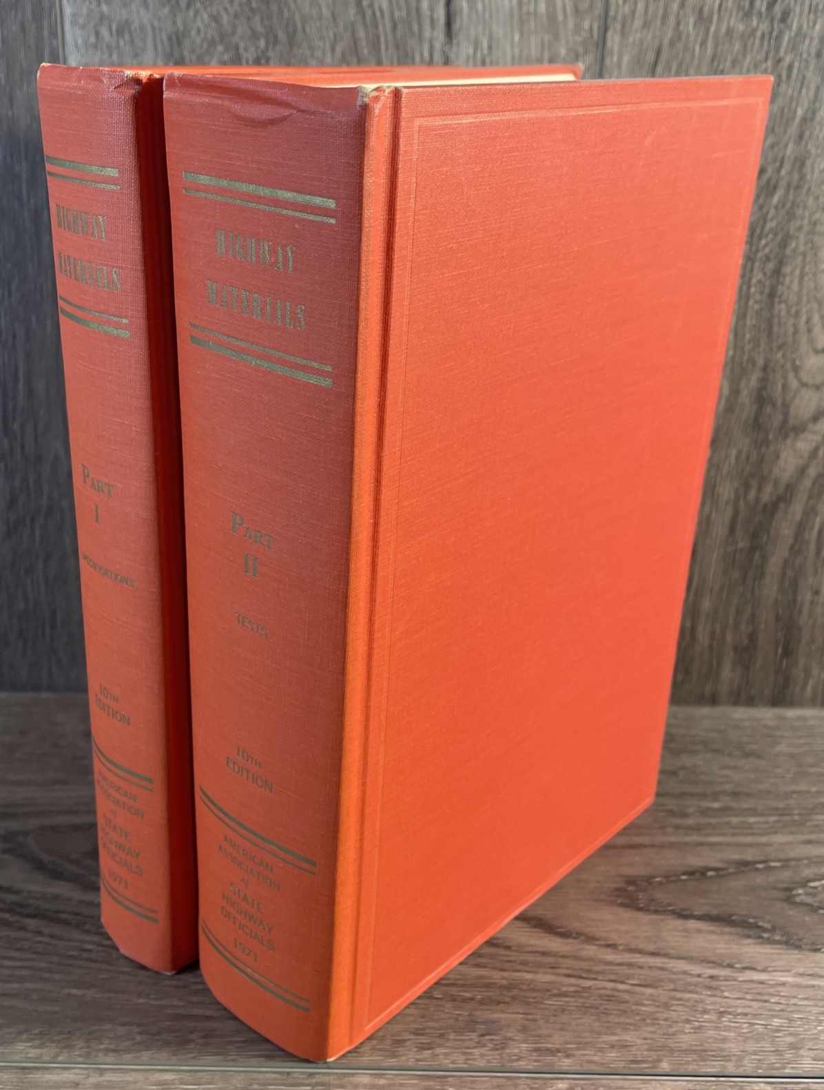 Highway Materials 1971 American Association of State Highway Officials Part 1 &2