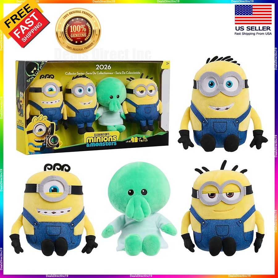 Illumination\'s Minions & Monsters 2026 Collector Series Plush Set