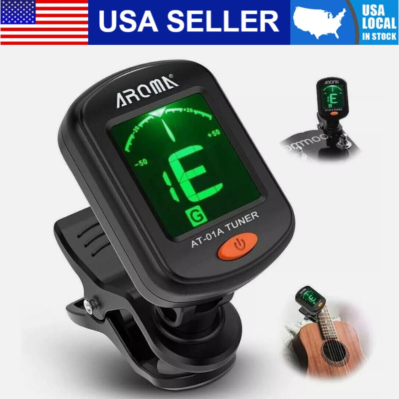 LCD Clip on Chromatic Electric Acoustic Guitar Bass Ukulele Banjo Violin Tuner  