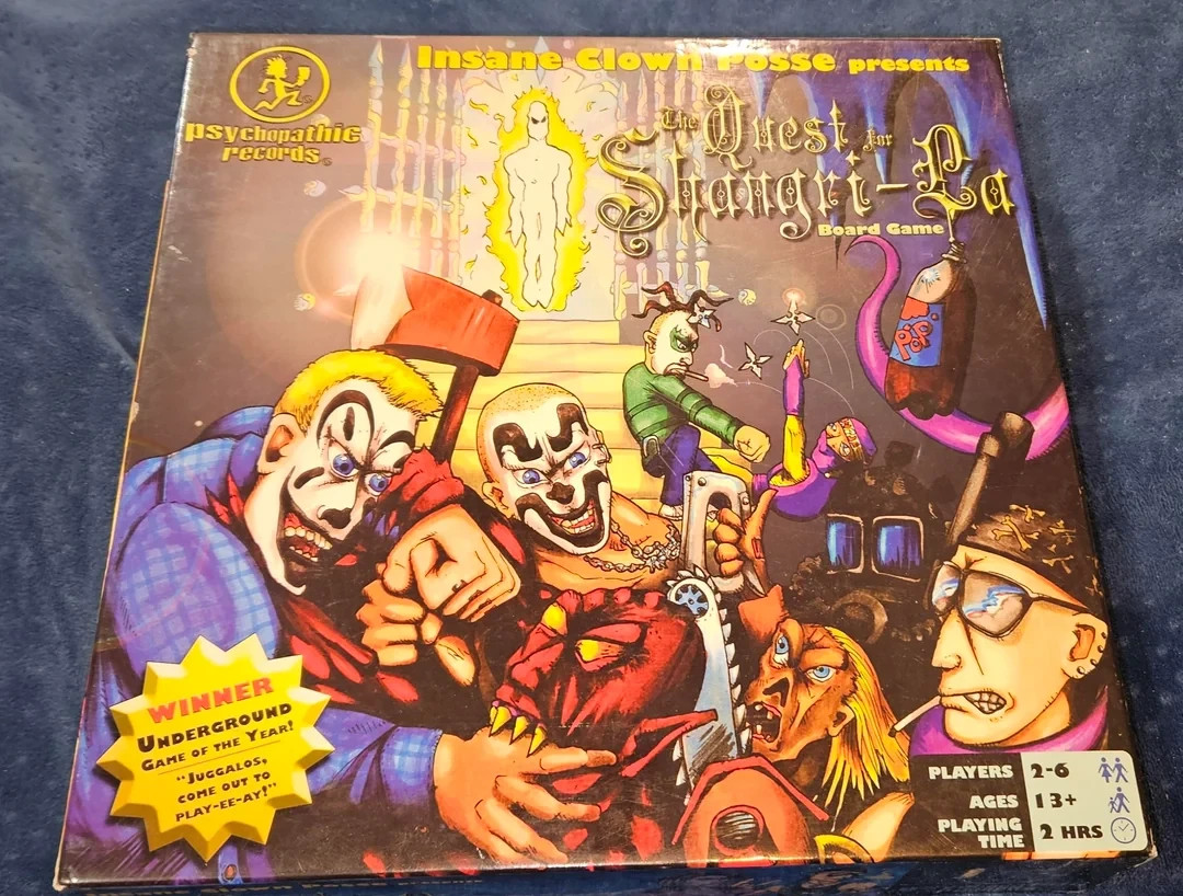 ICP The Quest For Shangri-La Board Game Insane Clown Posse Psychopathic Complete ICP The Quest For Shangri-La Board Game Insane Clown Posse Psychopathic Complete