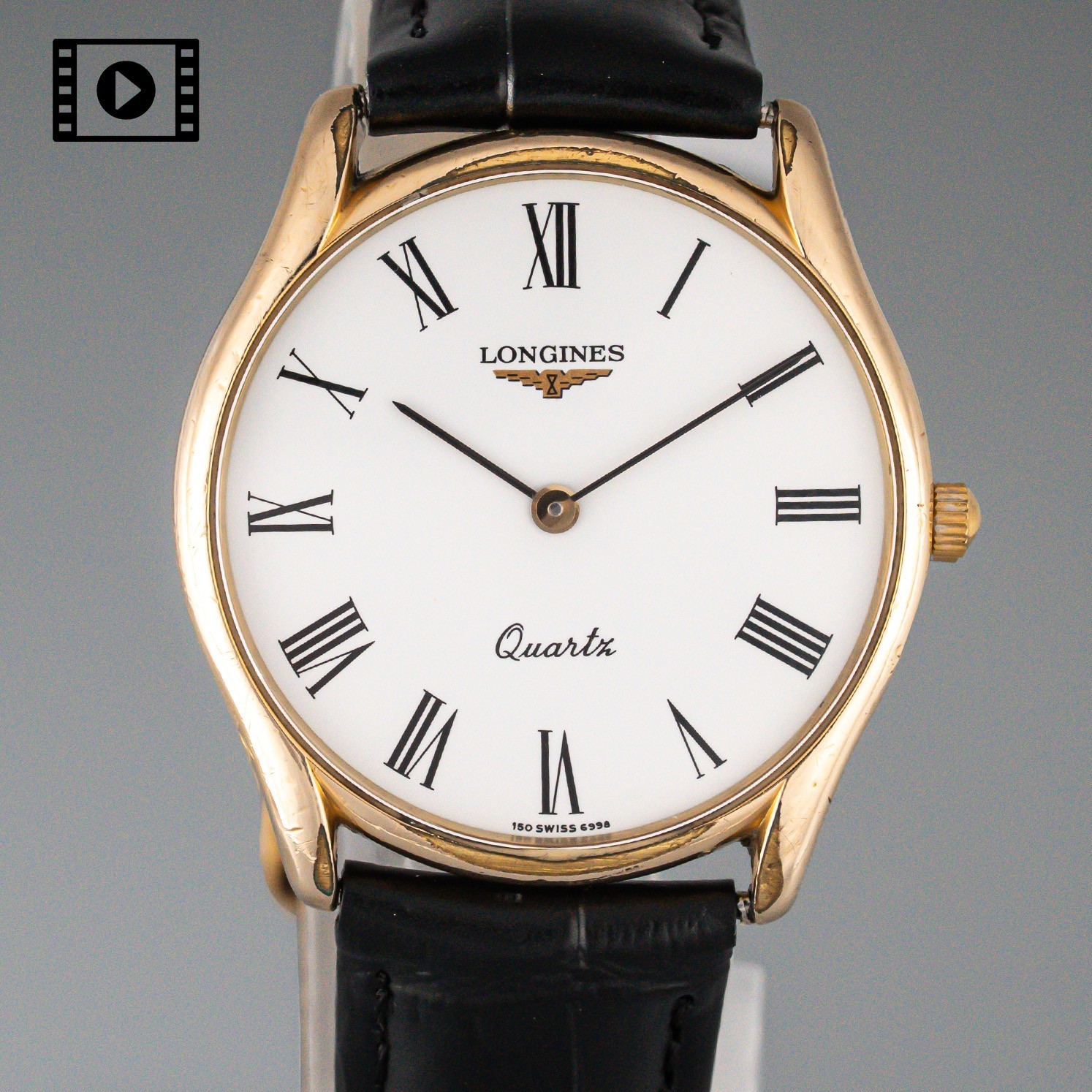 OH Serviced Longines 150 6998 [US Stock] Roman Vintage Mens Quartz Watch *Exc+5