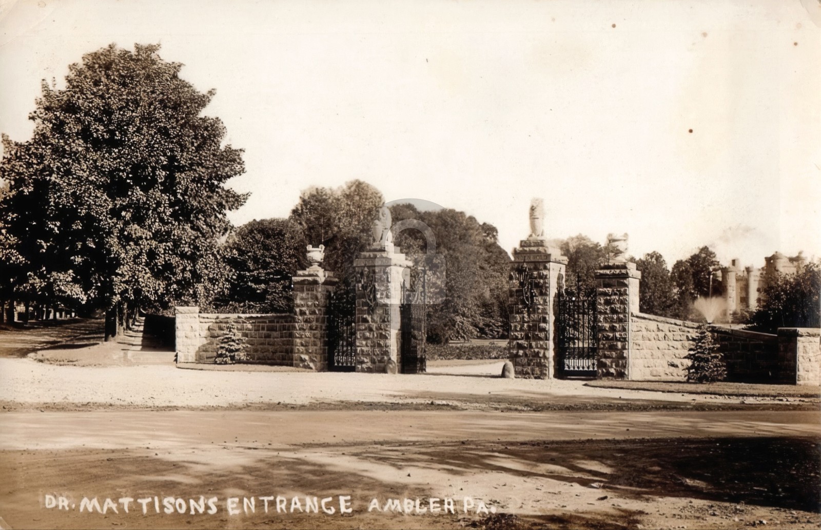 c1910s Dr. Mattisons Entrance Ambler Pennsylvania PA RPPC Photo Postcard COPY c1910s Dr. Mattisons Entrance Ambler Pennsylvania PA RPPC Photo Postcard COPY