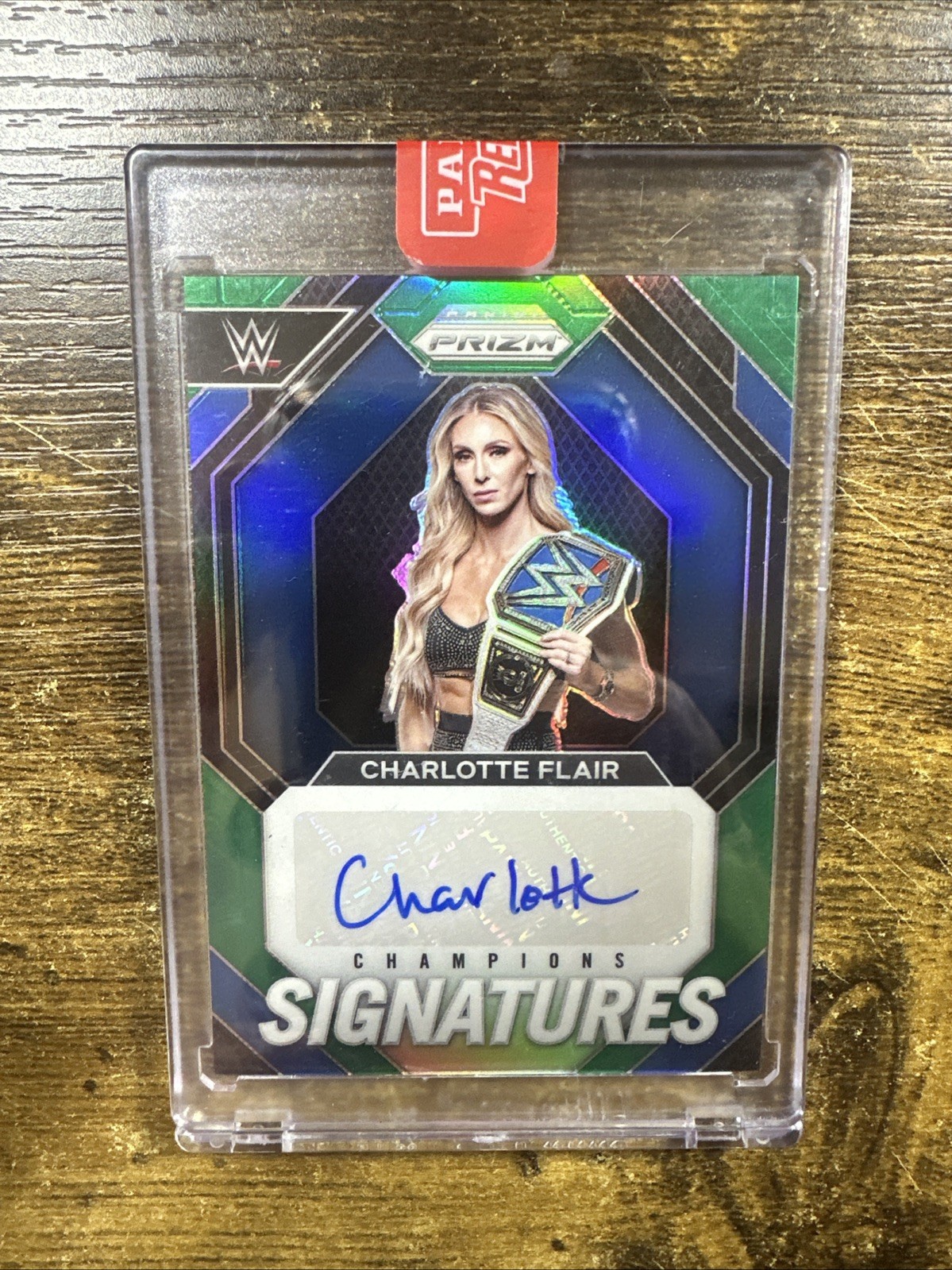 CHARLOTTE FLAIR 2024 Panini Prizm WWE Champions Signatures Auto Green #CS-CFL