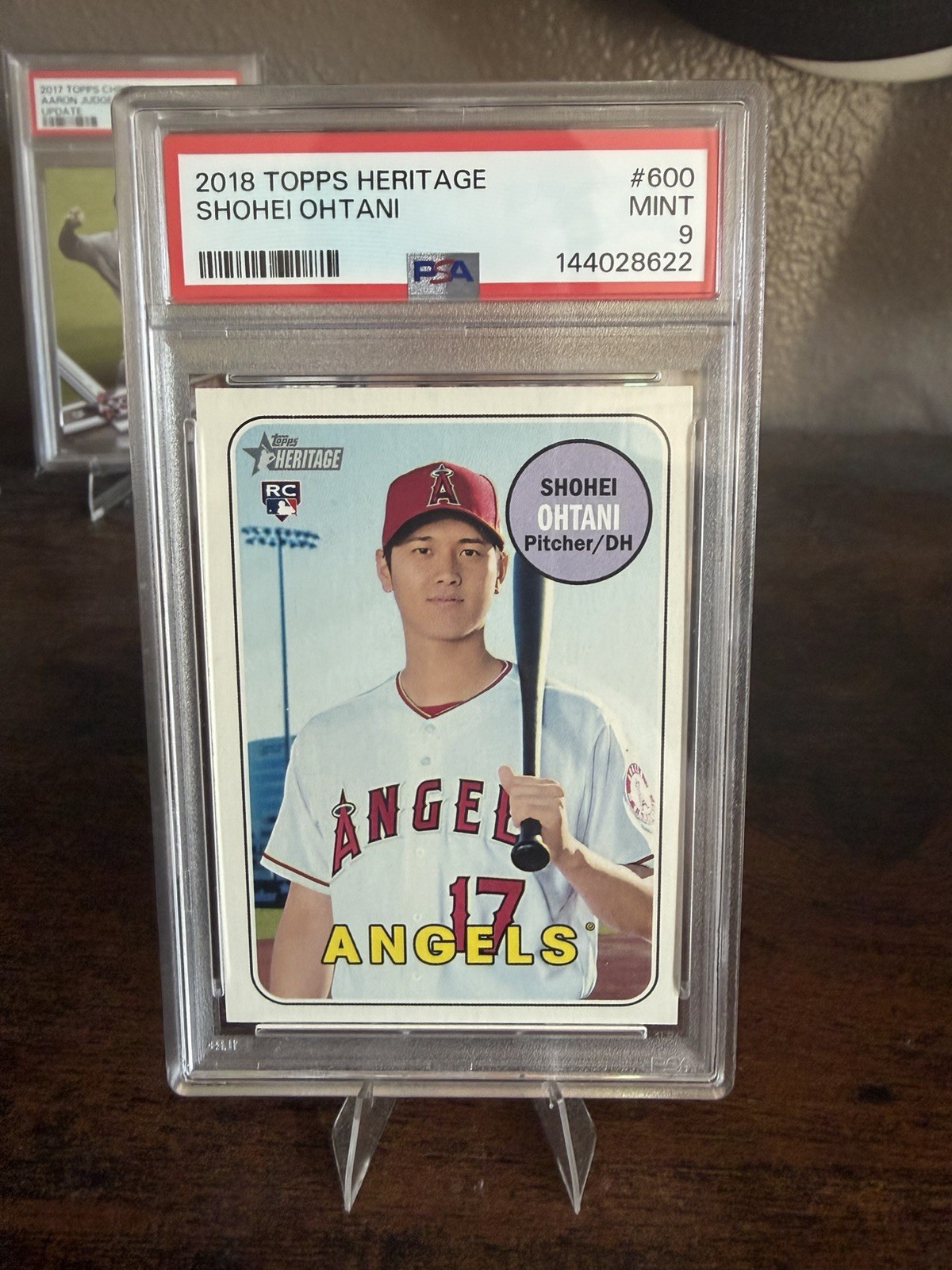 2018 Topps Heritage Shohei Ohtani Rookie RC #600 PSA 9 Los Angeles Angels
