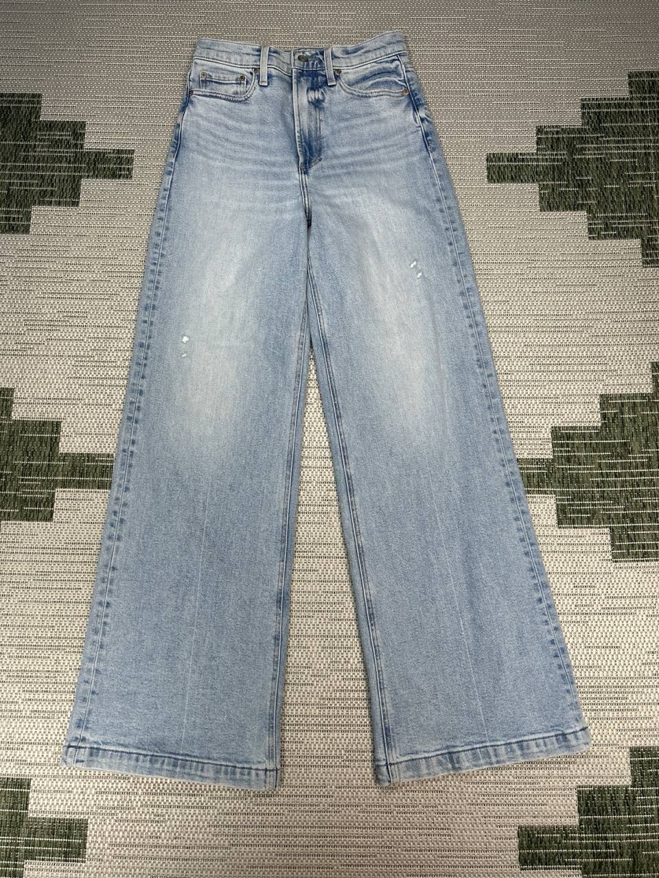 Pistola Lana High Rise Ultra Wide Leg Jeans Womens 27 Blue Denim Cotton 26x33