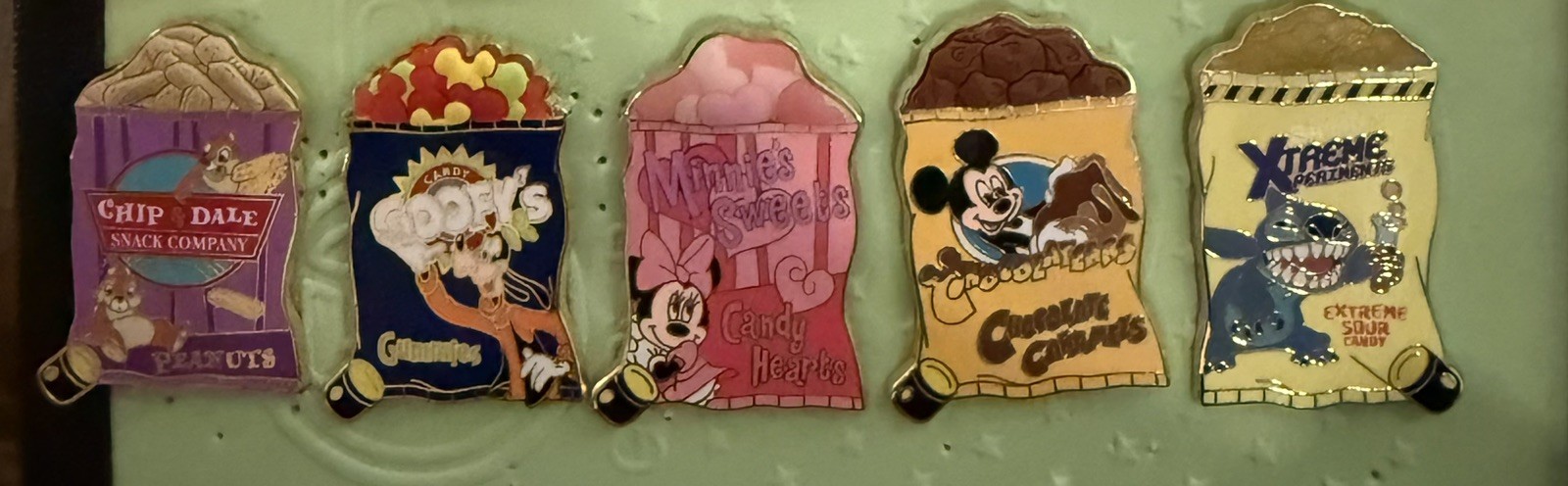 Disney Pins 2007 Spotlight Bag of Candy FULL SET 5 Pins LE 1000