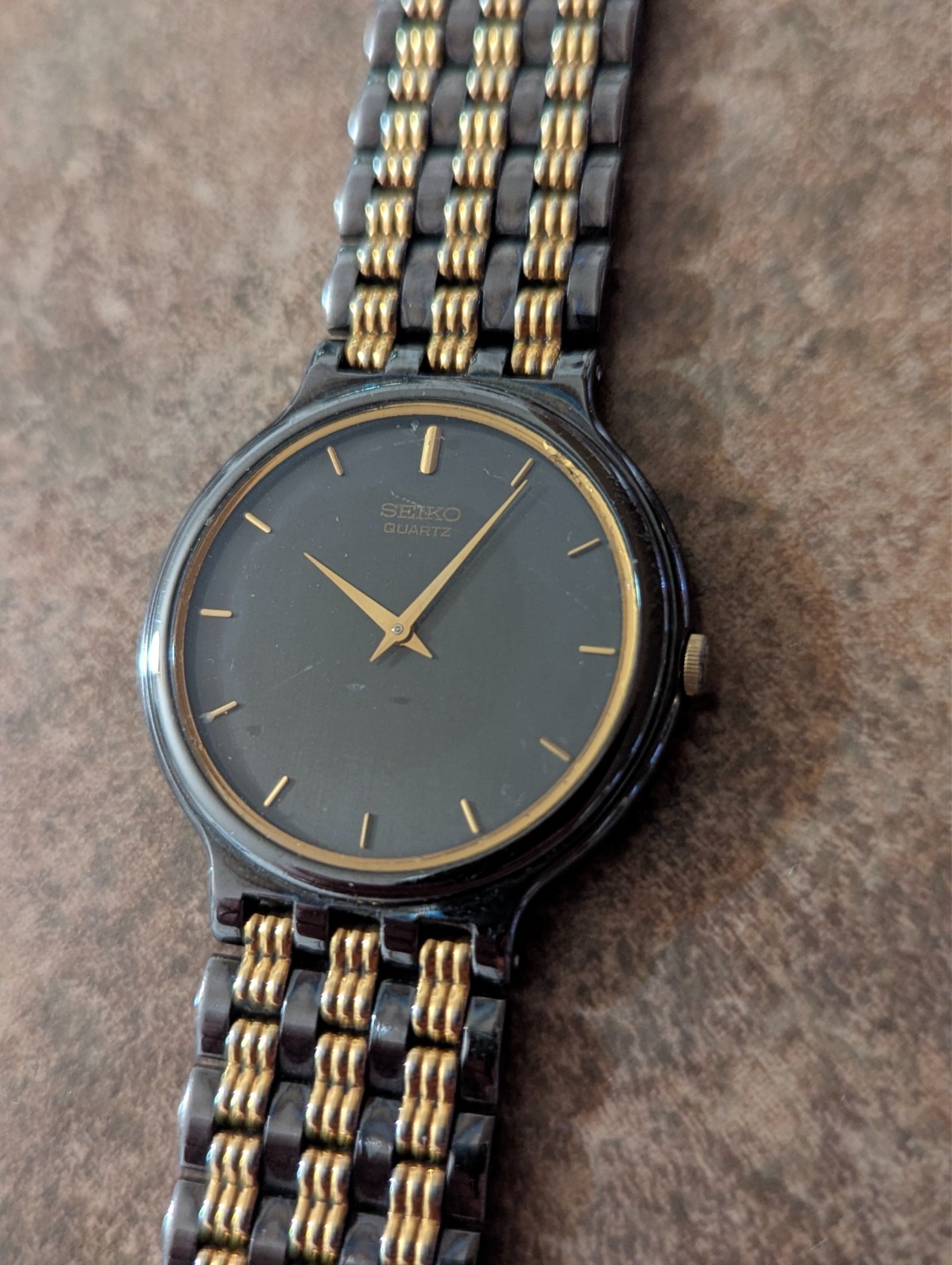 1991 Seiko 5y30-7B69 thin mens dress watch neo vintage