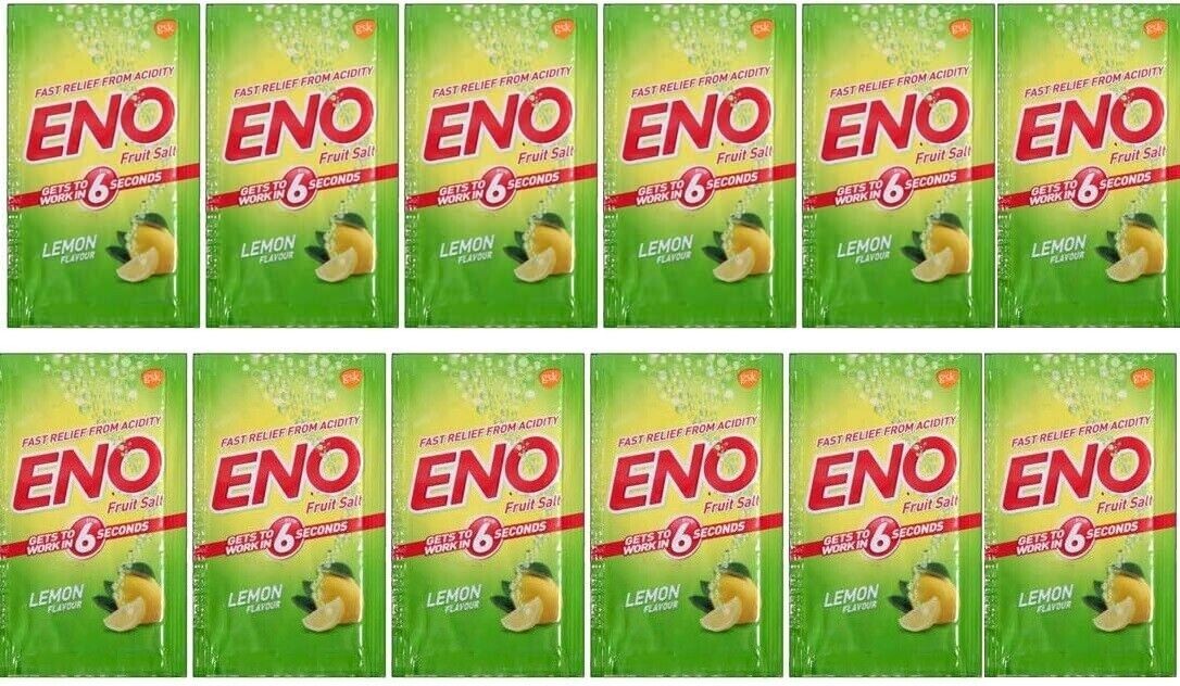 ENO Lemon Multipack Digestive Fruit Salt ( 5g x 12 Sachets ) reduce acidity 2027