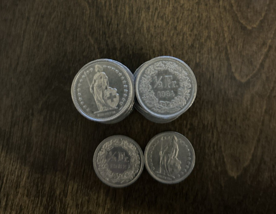 (25) Switzerland  1/2 Franc Coins 12.5 CHF
