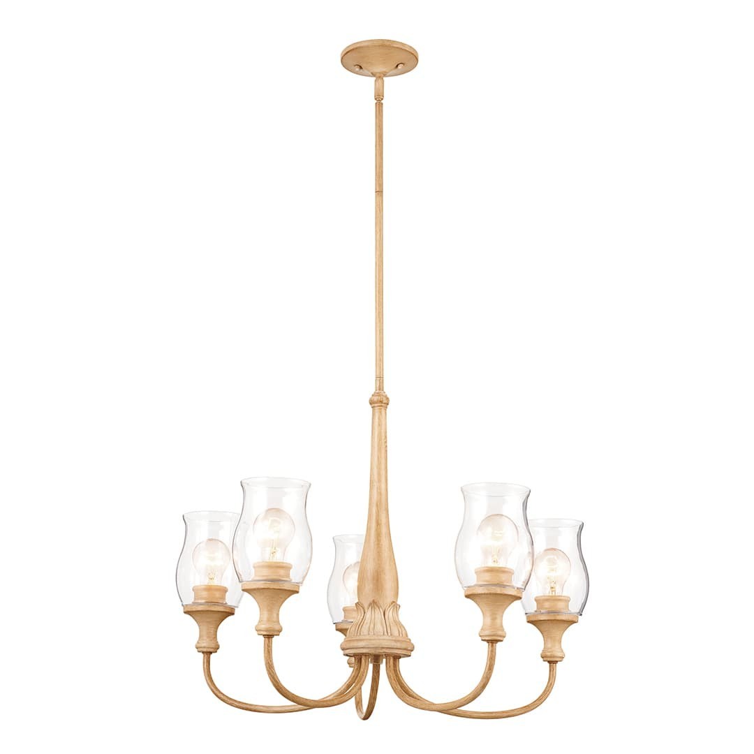 Kichler 5 Light Chandelier 52468 WMP Warm Maple Wood