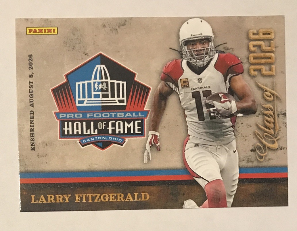 Larry Fitzgerald Panini Class 2026 Pro Football Hall of Fame HOF Ariz Cardinals