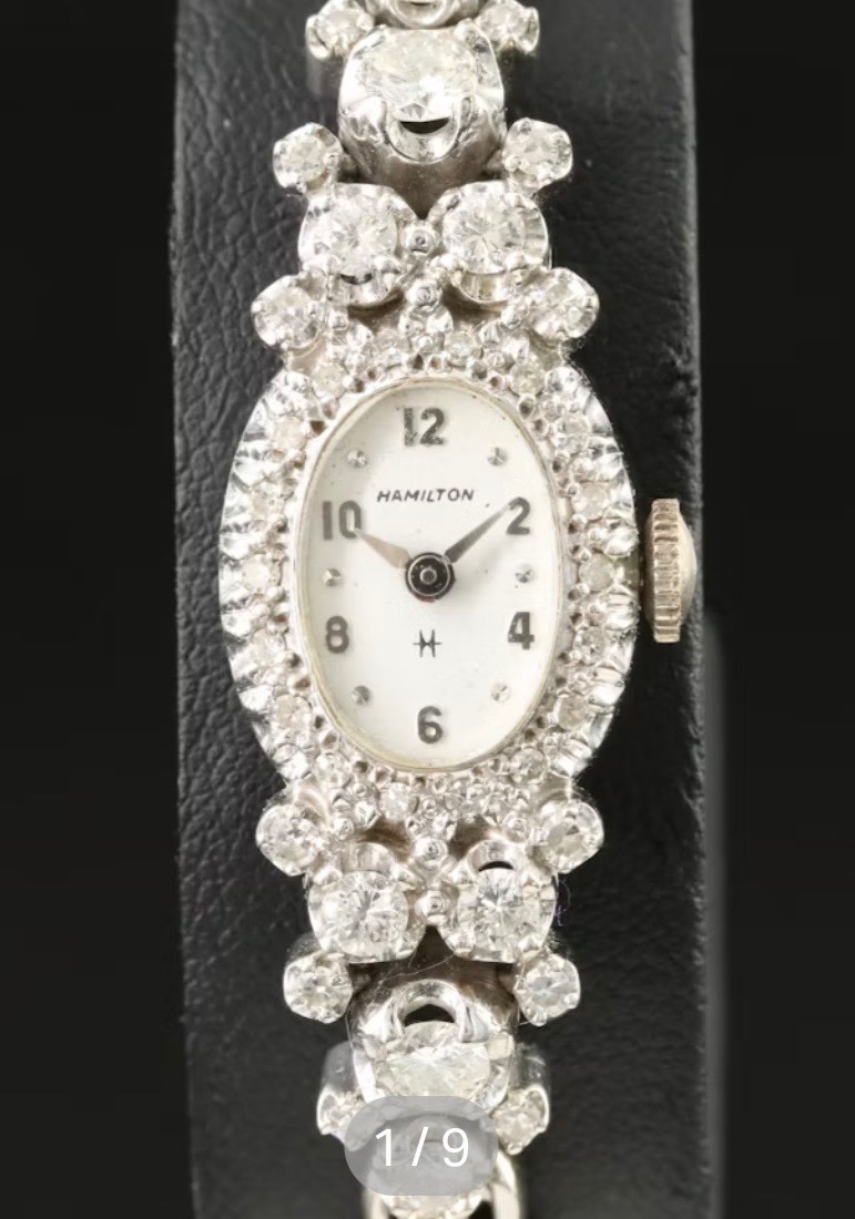 14Kt and Diamond Hamilton Vintage Manual Wind Watch 14Kt and Diamond Hamilton Vintage Manual Wind Watch