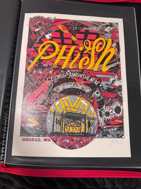 Phish - The GORGE Poster SIGNED, NUM x/800 Stout 2021 - RED SHOW EDITION - LE Phish - The GORGE Poster SIGNED, NUM x/800 Stout 2021 - RED SHOW EDITION - LE