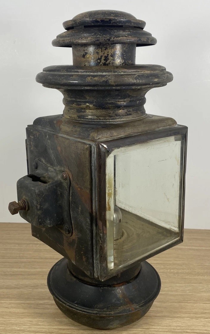 Maxwell Motor Co Kerosene Cowl Light Lamp #12 Solid Brass Vintage Original