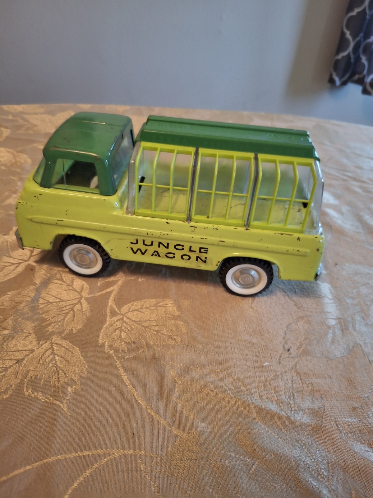 Vintage 1960\'s Nylint Ford Econoline Jungle Wagon Stell Toy Truck
