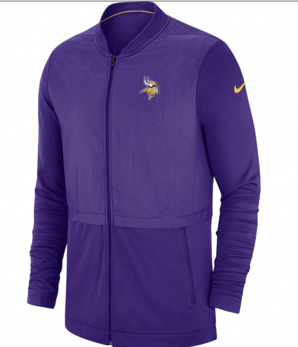 Nike Men’s Minnesota Vikings Elite Sideline Hybrid Full Zip Jacket Medium M NFL