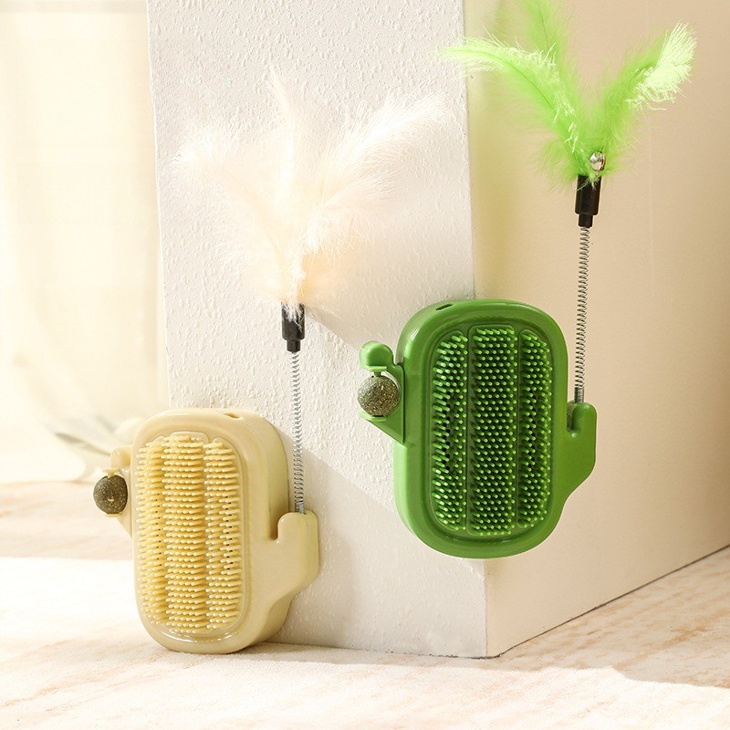 Blue Cat Itching Device Fur Brushing Device Cactus Cat Scratcher Toothbrush Tool