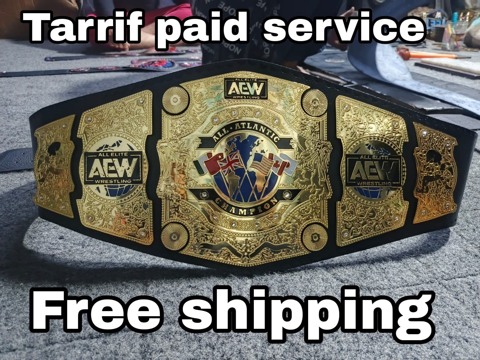 NEW AEW All Atlantic Wrestling Championship Adult Size 2MM Replica Title Belt