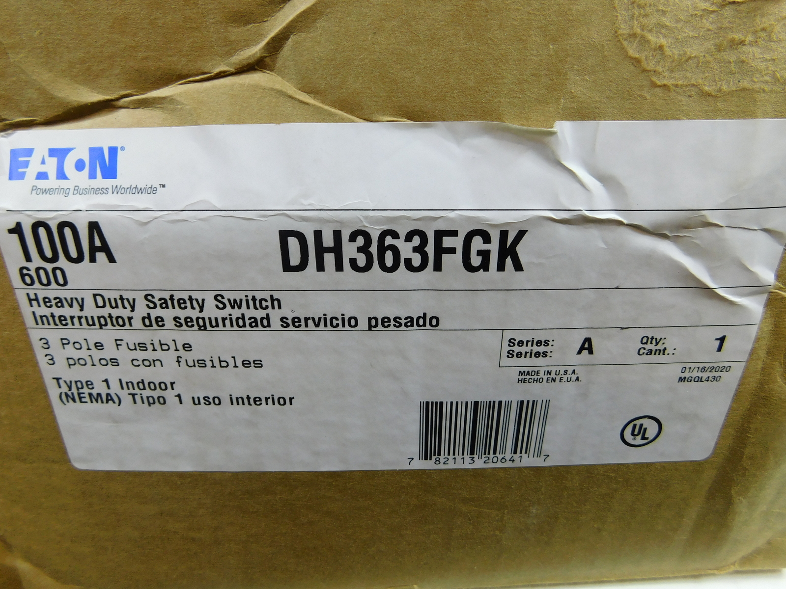 Eaton DH363FGK Heavy Duty Safety Switches