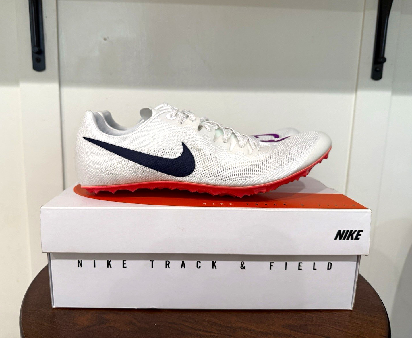 Nike Zoom Ja Fly 4 Running Spikes White/Obsidian/Bright Crimson DR2741-101