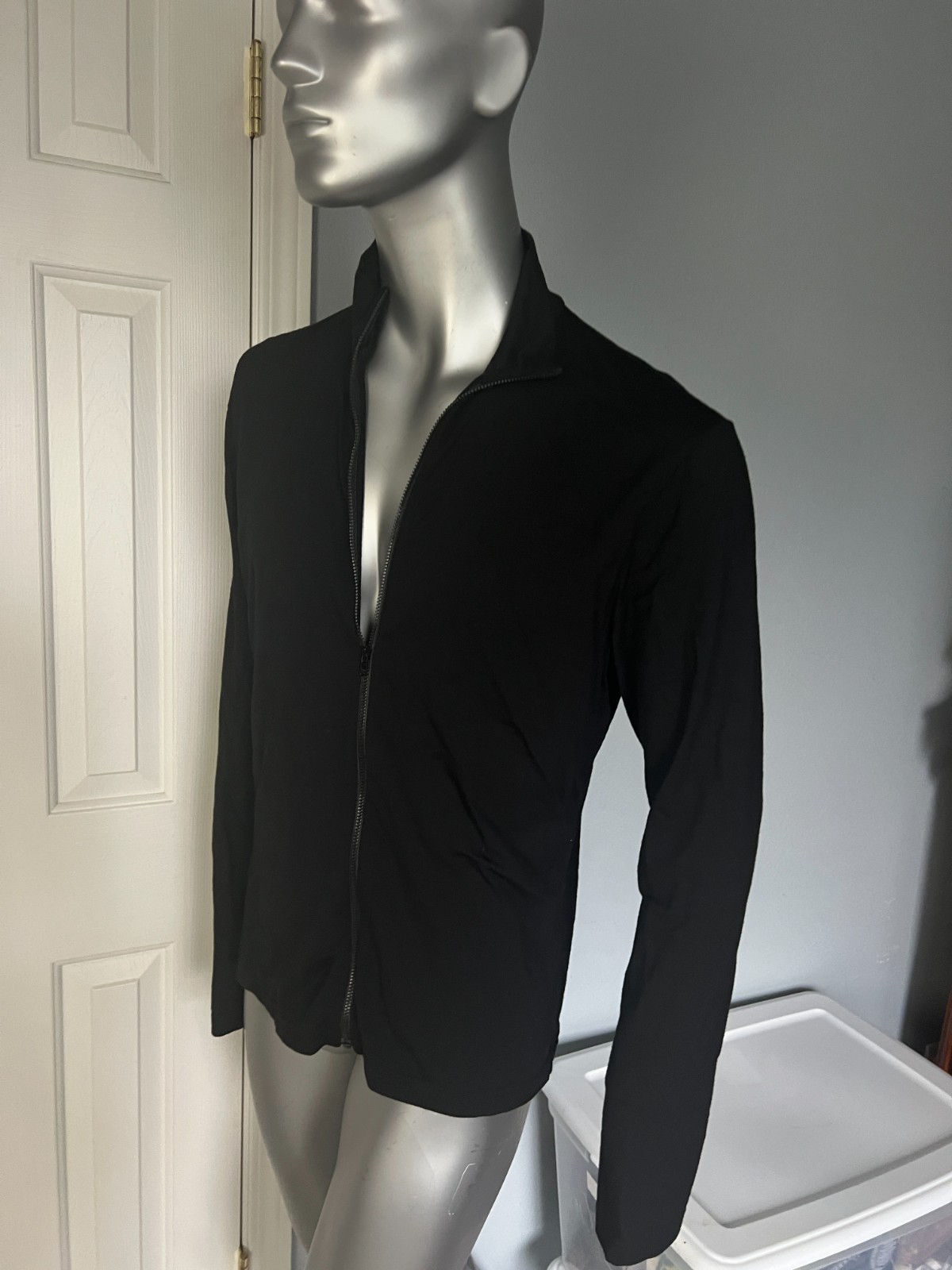 Icebreaker Merino Wool Jacket Men SZ M Black Lightweight Stretch Full Zip