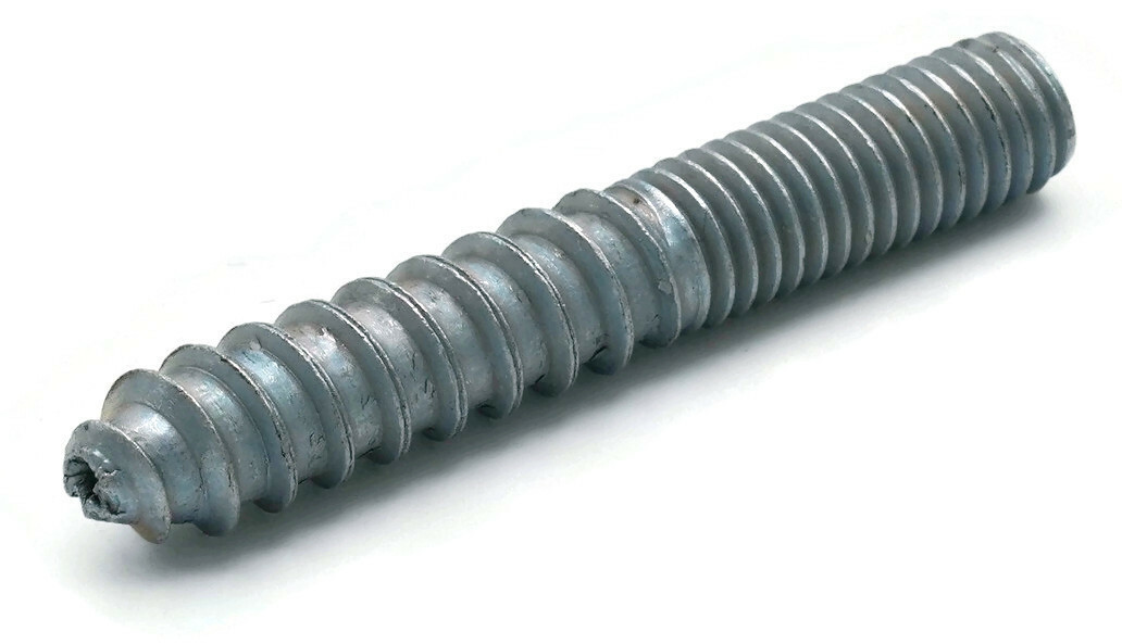 Zinc Plated Steel Hanger Bolts #8-32 Machine Thread With Lag Screw Threading