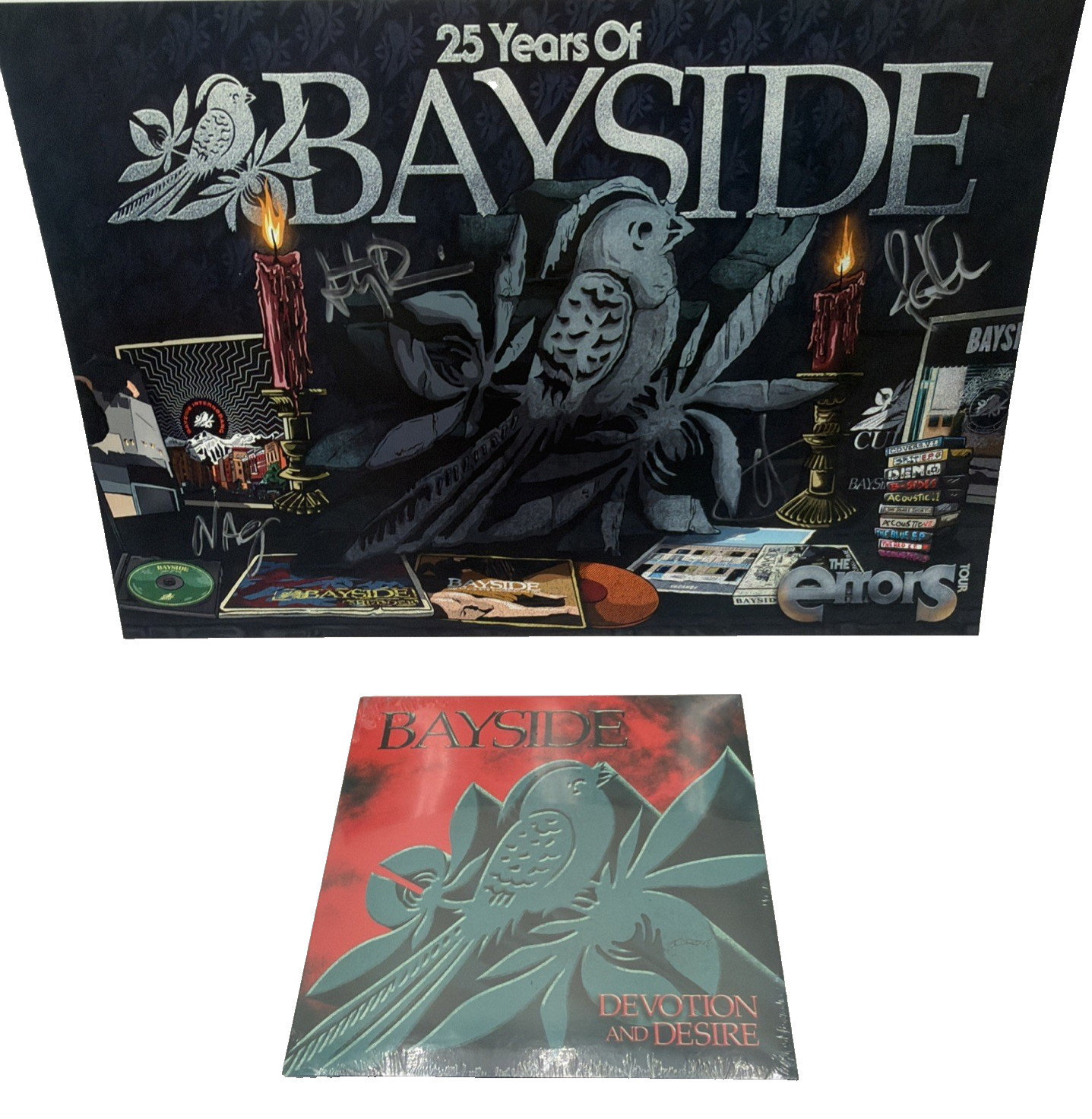 Signed Bayside Errors Tour 2025 VIP Poster Print + Record Autographed Band