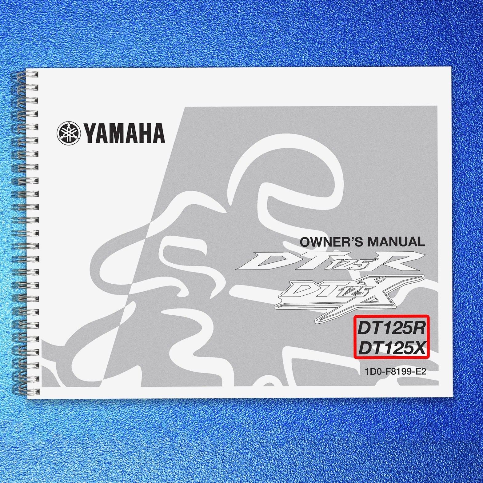 YAMAHA DT125R DT125X Owners Manual - STEEL COIL BOUND - PROTECTIVE JACKET
