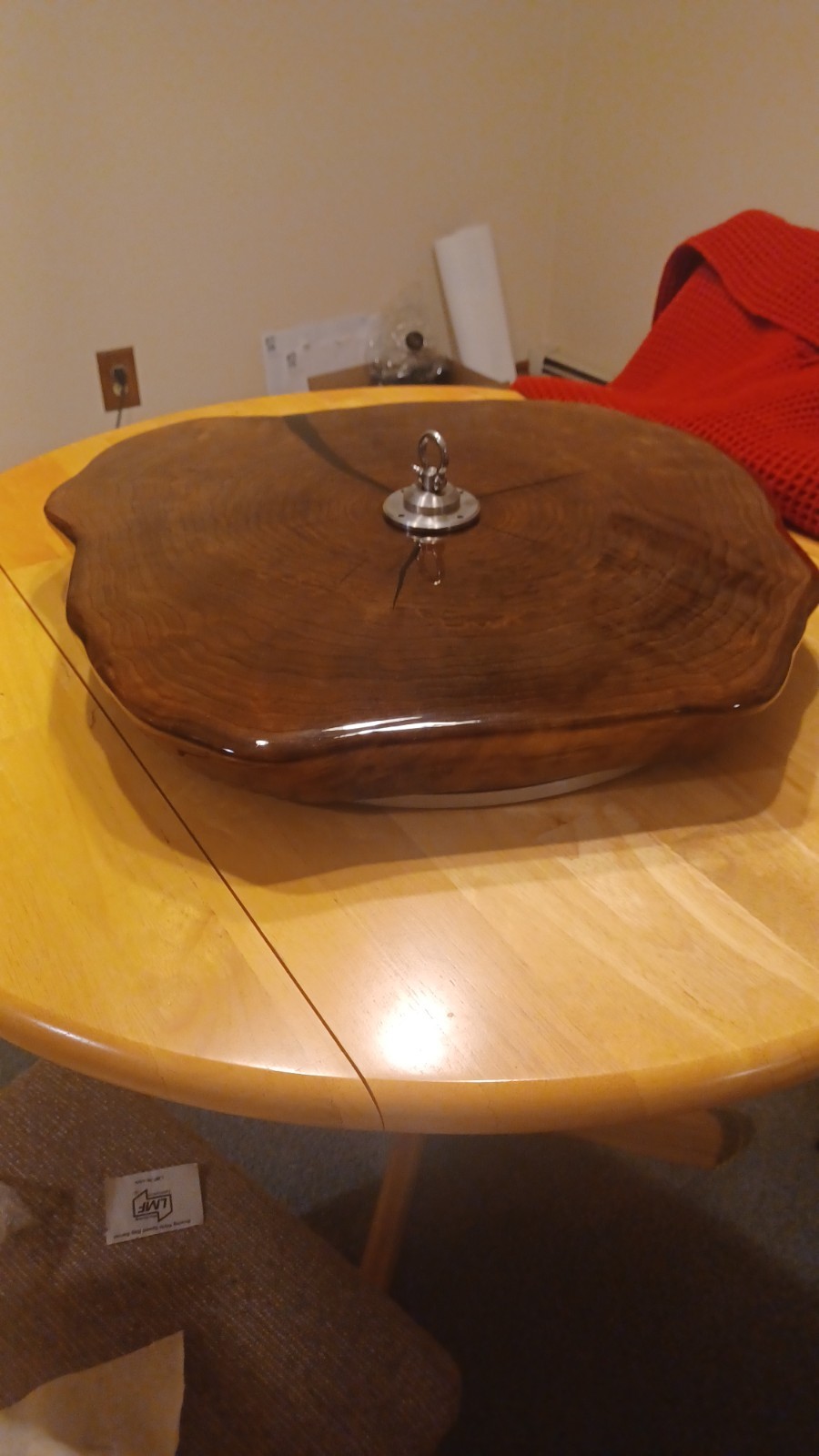 Boxing MMA Speed Bag Platform - Custom Live Edge Black Walnut