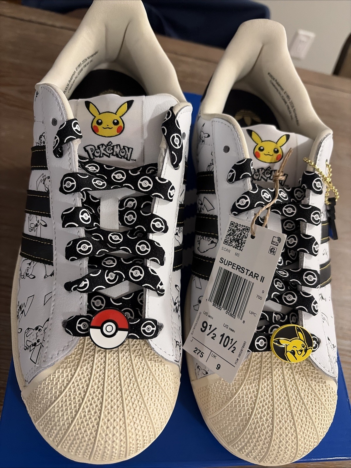 ADIDAS X POKEMON SUPERSTAR II PIKACHU WHITE MULTIPLE MEN’S 9.5M/10.5W