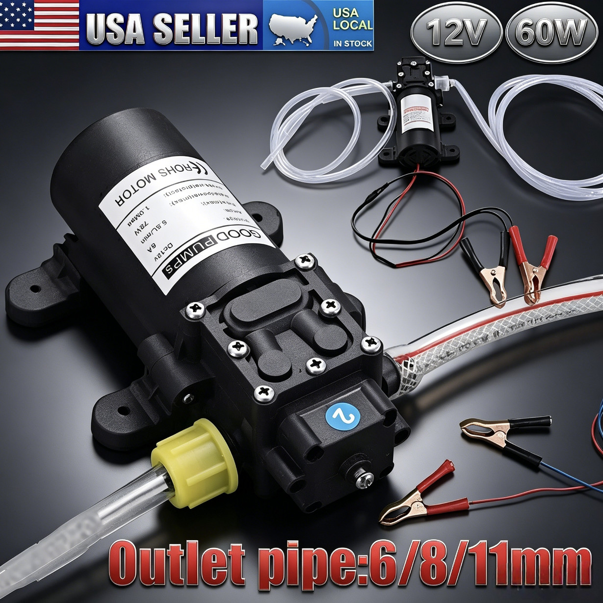 Motor Oil Fuel Fluid Extractor Electric Siphon Transfer Change Pump DC 12V 60W