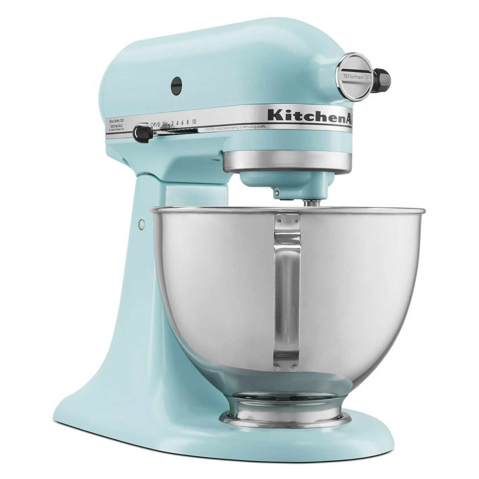 KitchenAid Deluxe Series 4.5 Quart Mixer with Stainless Bowl Mineral Water Blue