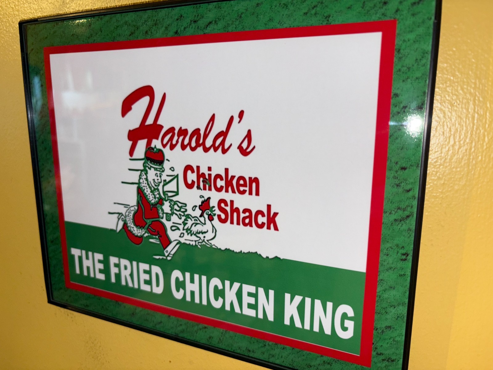Harold\'s Chicken Shack Chicago Restaurant Diner Kitchen Advertising Sign Harold\'s Chicken Shack Chicago Restaurant Diner Kitchen Advertising Sign