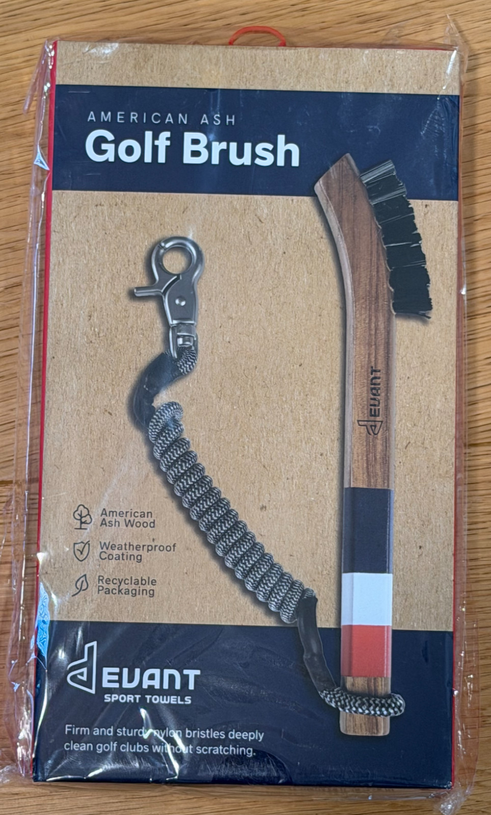 New - Devant Retro Wood Golf Club Brush Groove Cleaner with Paracord Strap New - Devant Retro Wood Golf Club Brush Groove Cleaner with Paracord Strap