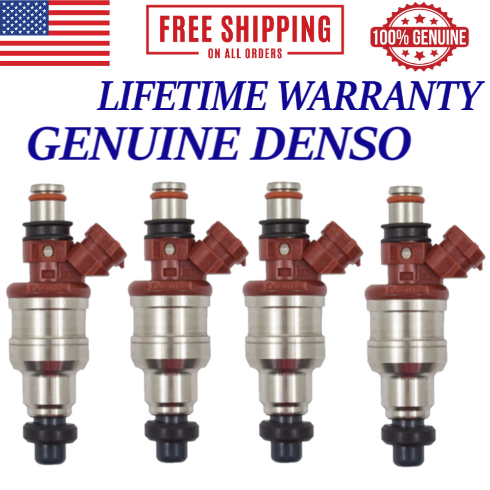 4 Pieces OEM DENSO Fuel Injectors For 1989-1995 Toyota Pickup 2.4L I4