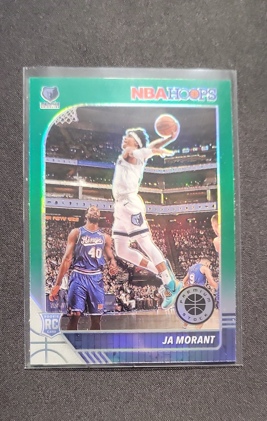 2019-20 Panini NBA Hoops Premium Stock Green Prizm Ja Morant RC Rookie #259 2019-20 Panini NBA Hoops Premium Stock Green Prizm Ja Morant RC Rookie #259