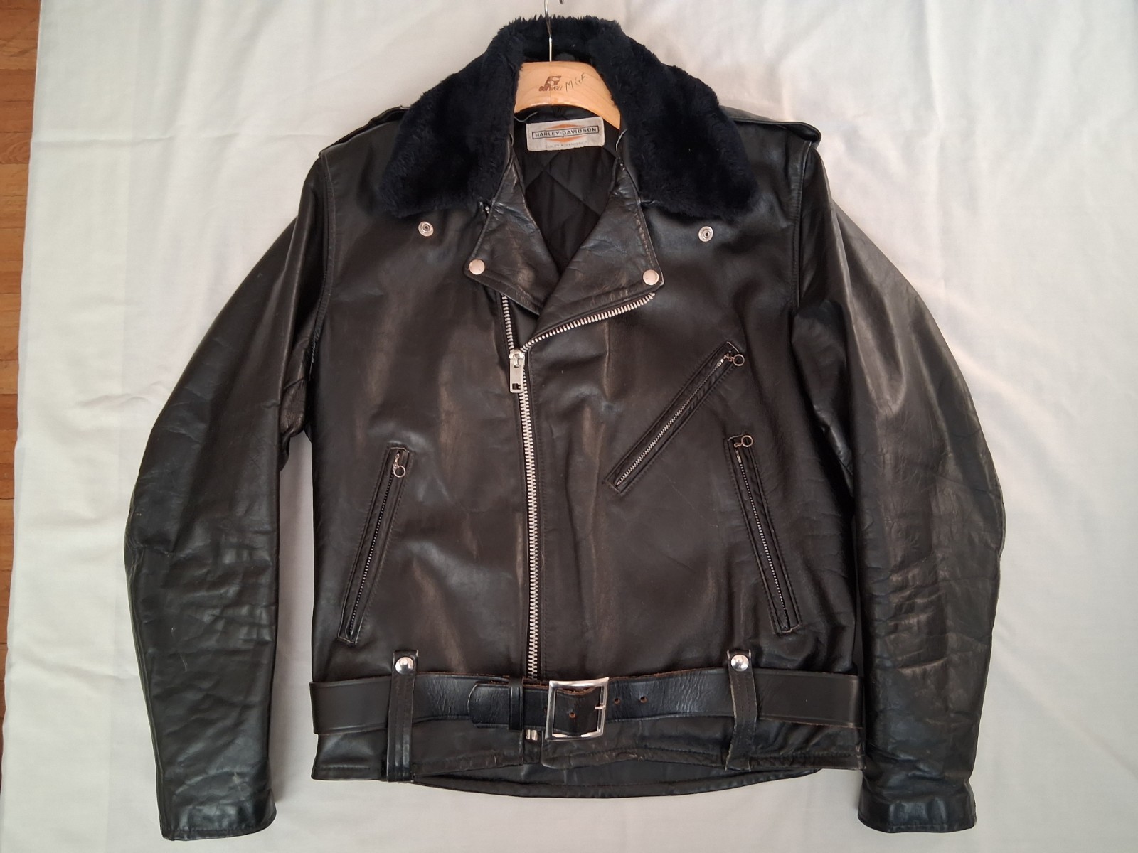 1960s Harley Davidson Cycle Champ Leather Motorcycle Jacket 44 USA