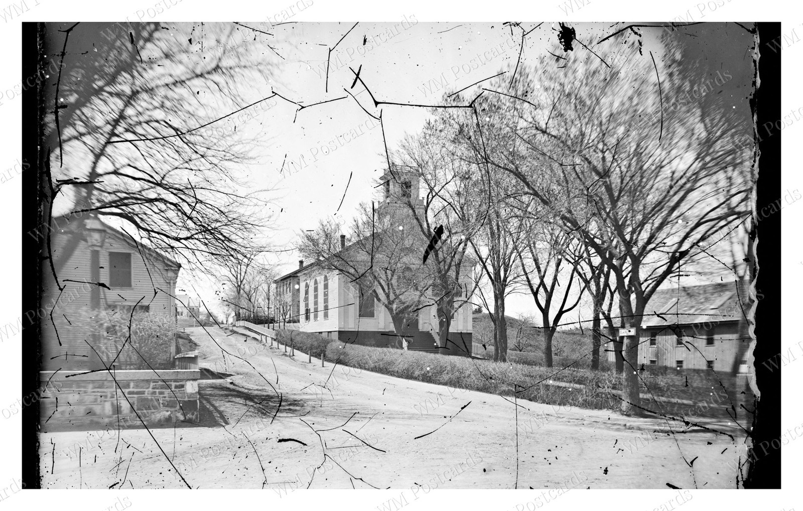 Hingham Massachusetts 1890s Baptist Church Main Elm Standard Postcard Hingham Massachusetts 1890s Baptist Church Main Elm Standard Postcard