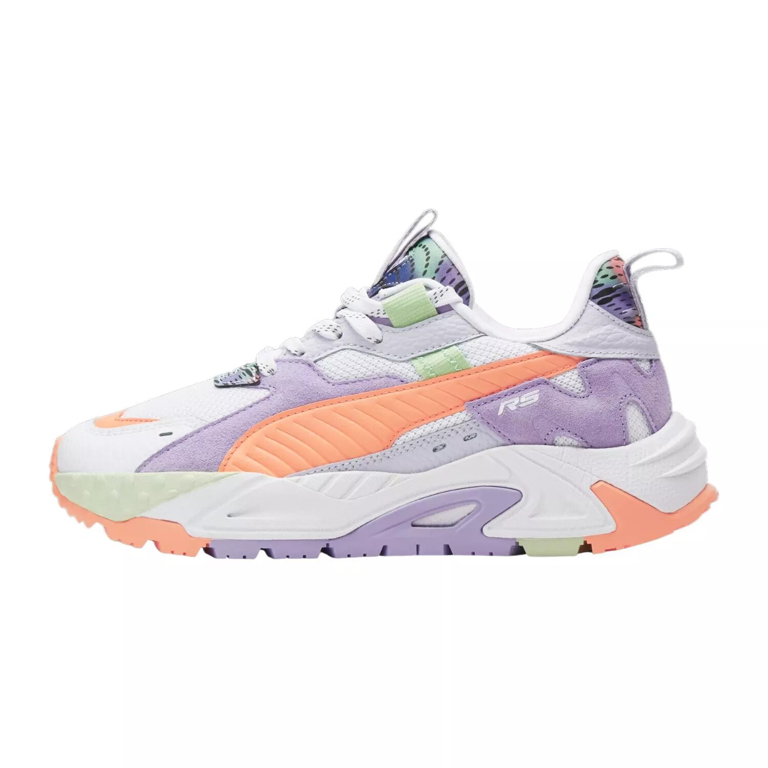 Puma RS-Trck Feelin Extra Wns Lace Up Sneakers Casual Shoes White-Orange-Violet Puma RS-Trck Feelin Extra Wns Lace Up Sneakers Casual Shoes White-Orange-Violet