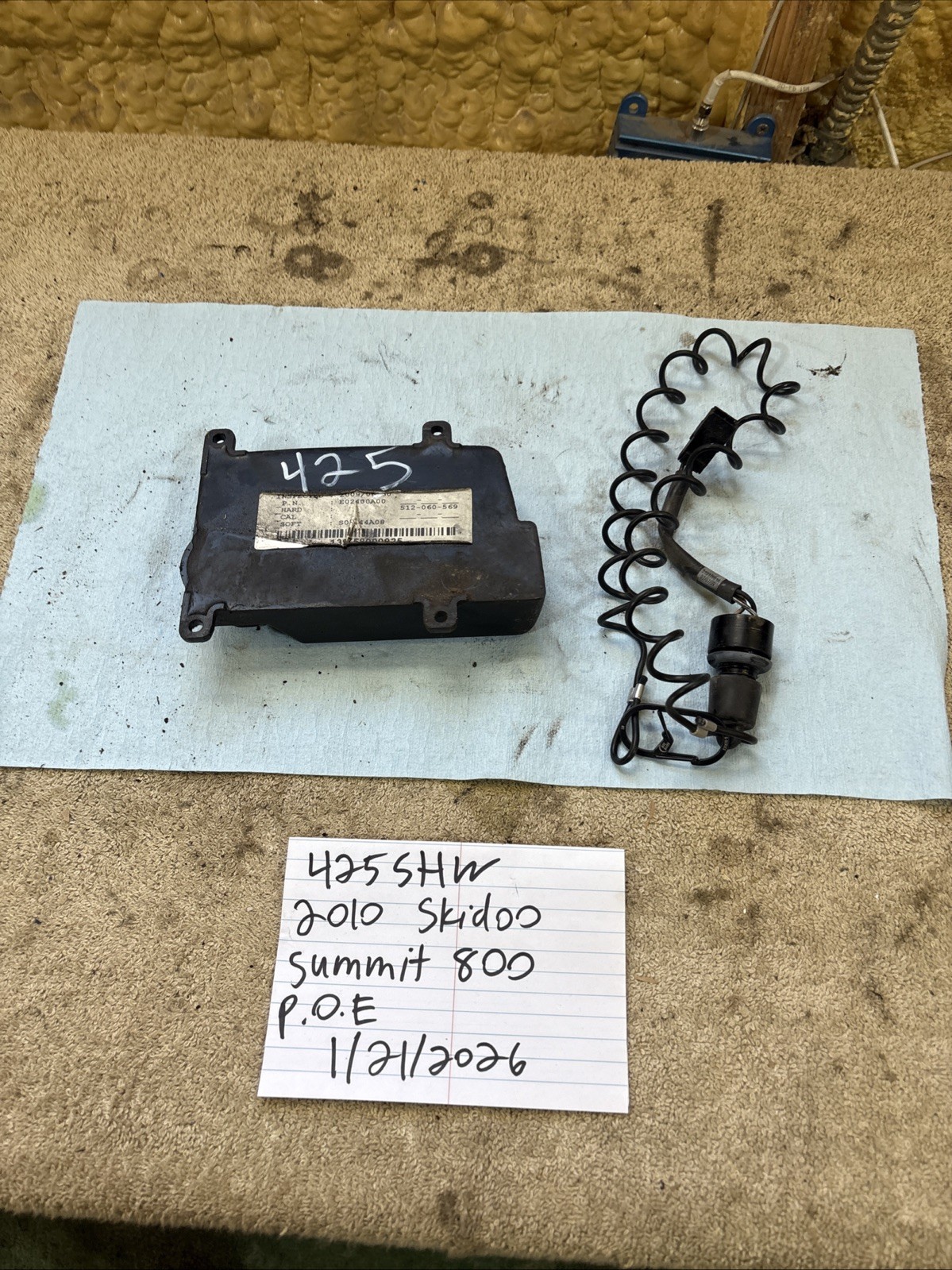 2010 skidoo summit 800 computer ECU tether Teather Ignition 425