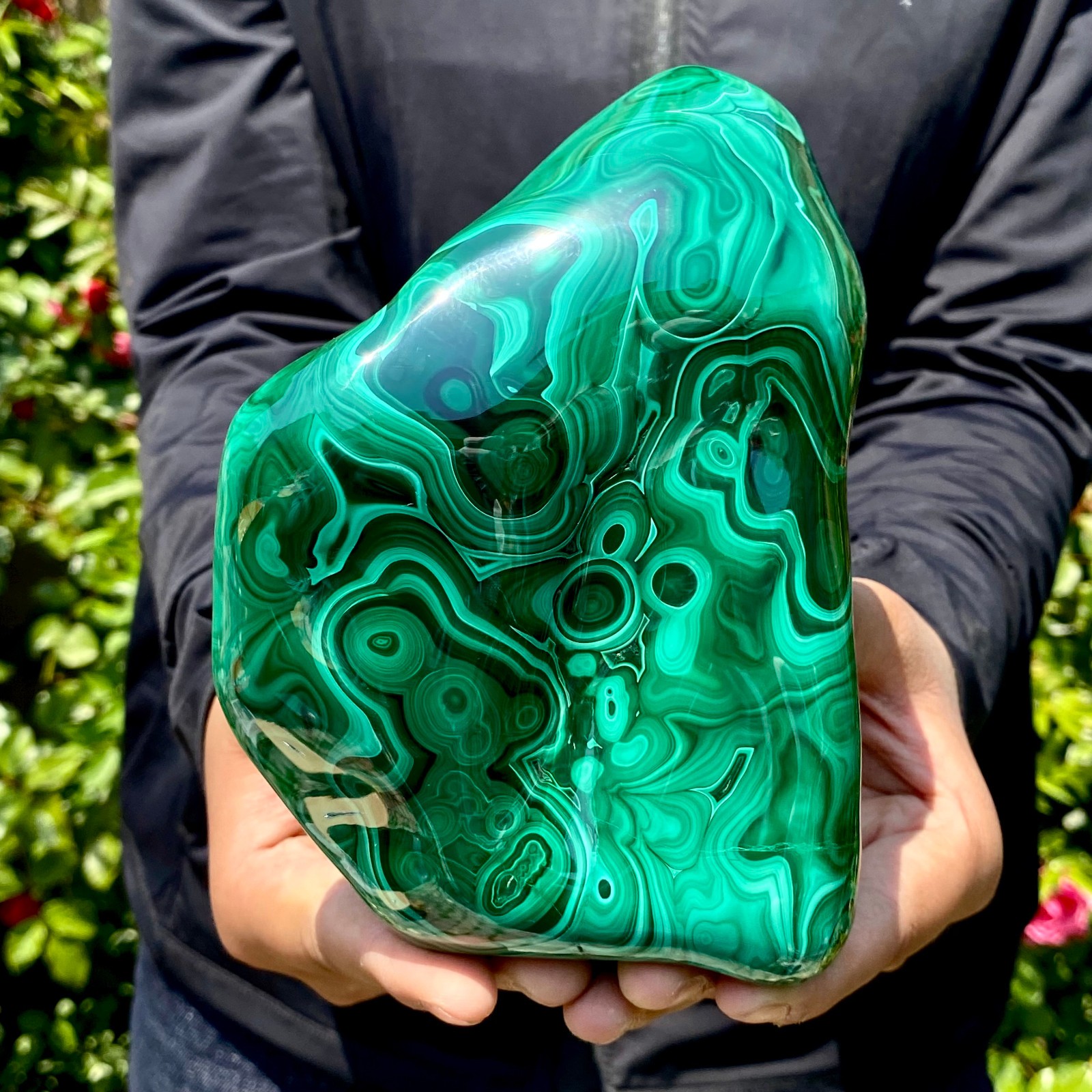 3.7LB Natural Polished Malachite Mineral freeform specimen Reiki Stone Healing