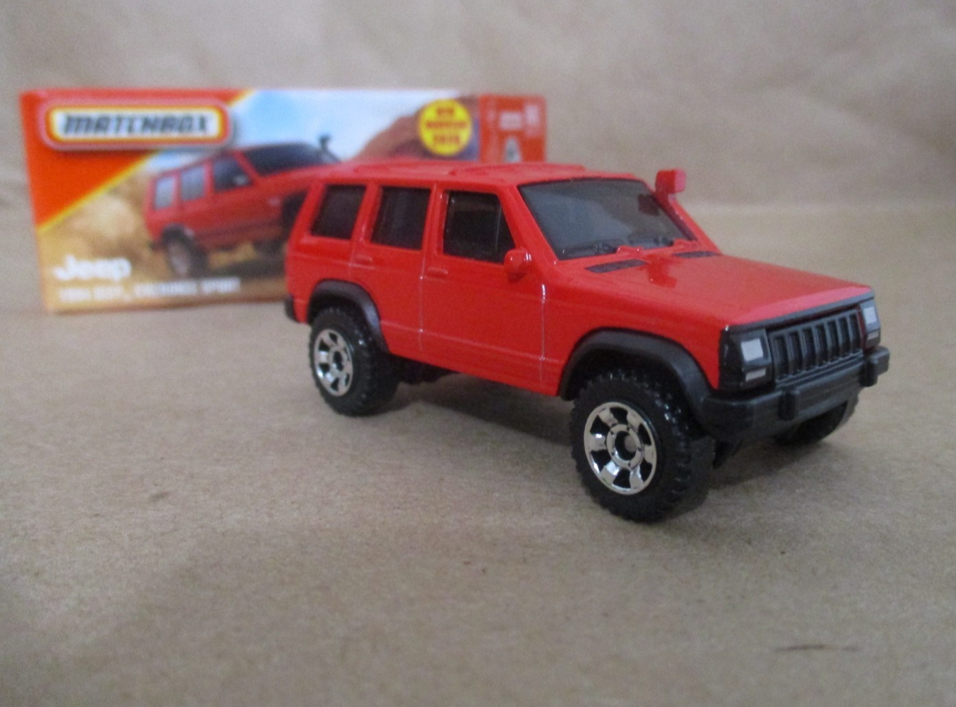 Matchbox 1-125 series #114  1994 Jeep Cherokee Sport Red  1:64 Scale Diecast