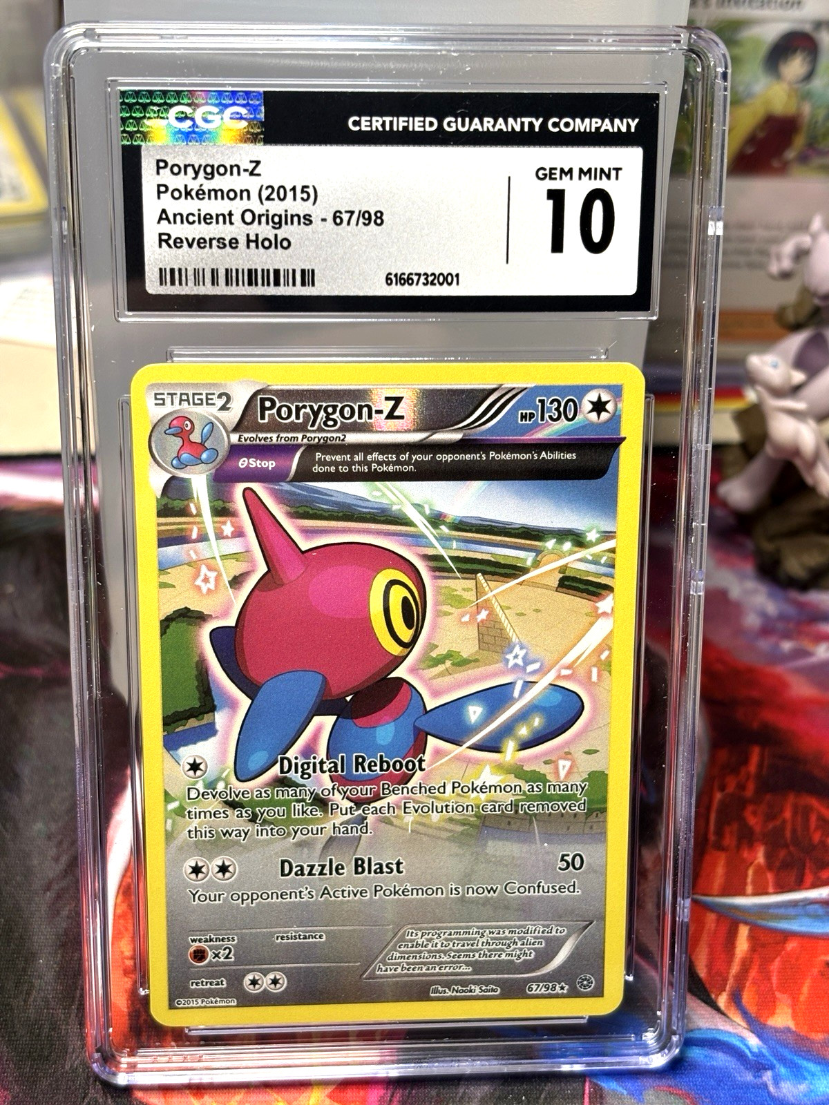 2015 POKEMON ANCIENT ORIGINS REVERSE HOLO #67/98 PORYGON-Z CGC 10 POP 1