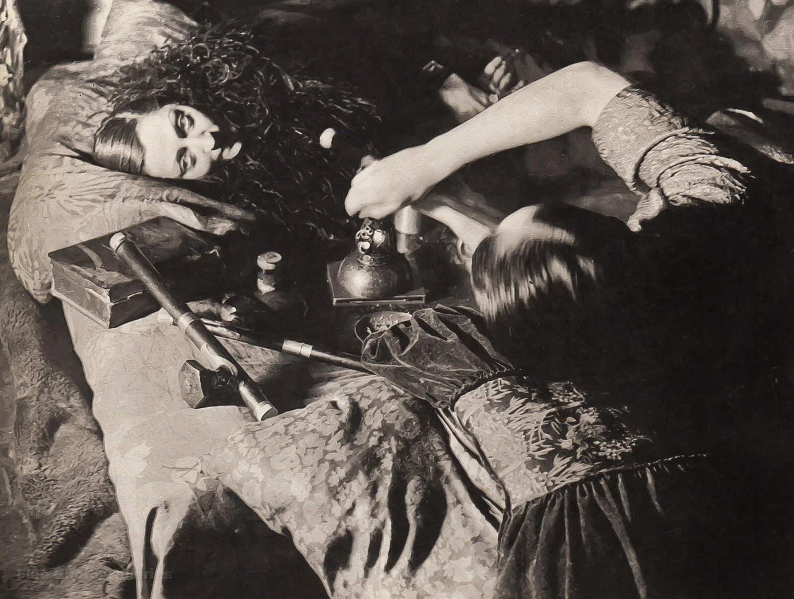 1931/76 Vintage BRASSAI Paris Opium Drug Addict Woman Smoking Pipe Art On 11X14