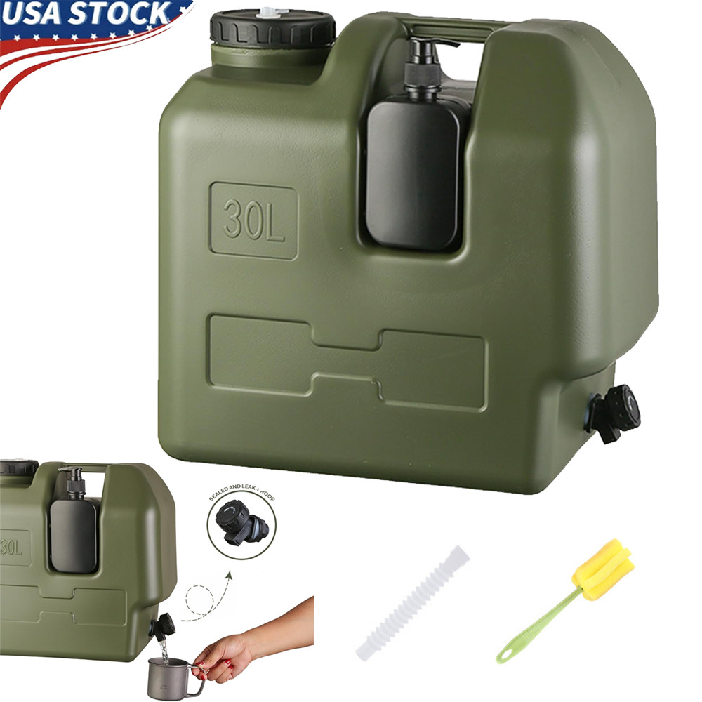 8 Gallon Water Container with Spigot, Camping Water Storage with Tap, Water Tank