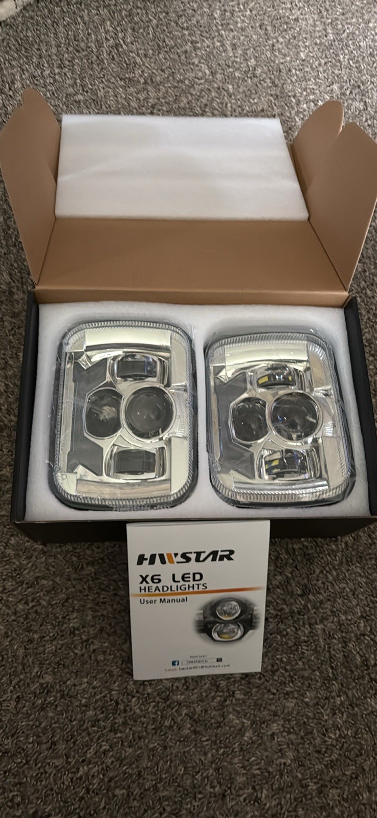 HWSTAR 6000K 180W 1000% Bright H6054 5x7 7x6 Led Headlights JEEP XJ TJ YJ New HWSTAR 6000K 180W 1000% Bright H6054 5x7 7x6 Led Headlights JEEP XJ TJ YJ New